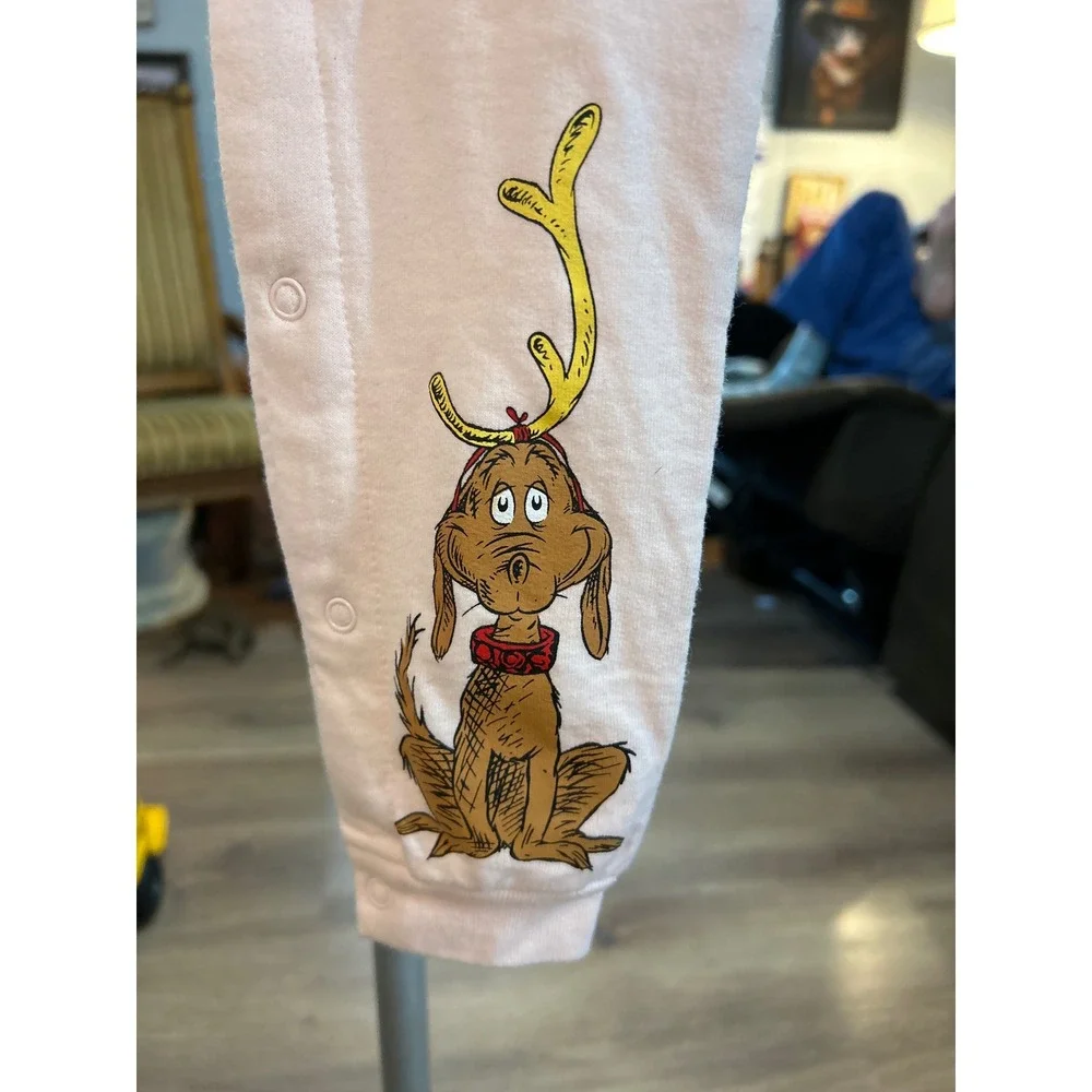 Dr Seuss‎ The Grinch Pink Romper Cindy Lou Who Max 18M Christmas Baby One Piece